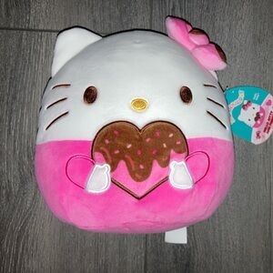 Hello Kitty Pink and White Heart Donut Plush
